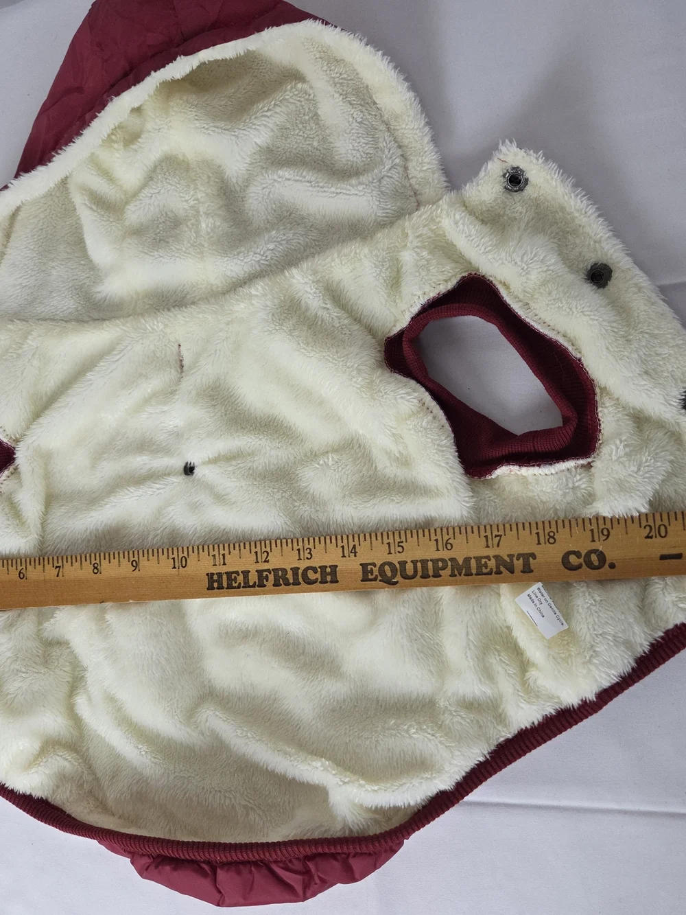 Dog Raincoat Large..Red Quilted Dog Puffer Jacket with Hood - Brand: